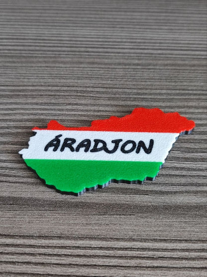 Magyarország hűtőmágnes áradjon felirattal